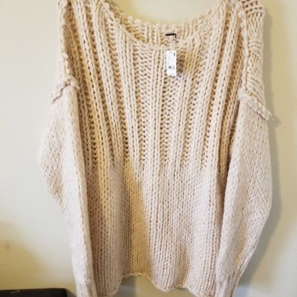 Free People Be There Pullover Cozy Sweater Cream - Picture 2 of 12